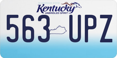 KY license plate 563UPZ