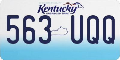 KY license plate 563UQQ