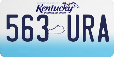 KY license plate 563URA
