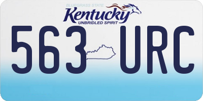 KY license plate 563URC
