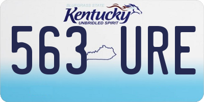 KY license plate 563URE