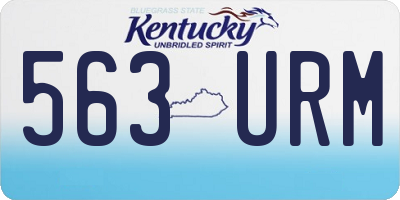KY license plate 563URM