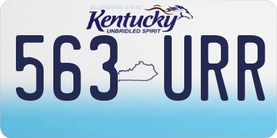 KY license plate 563URR