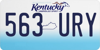 KY license plate 563URY
