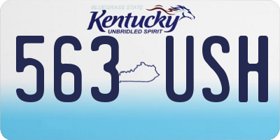 KY license plate 563USH