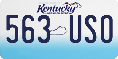 KY license plate 563USO