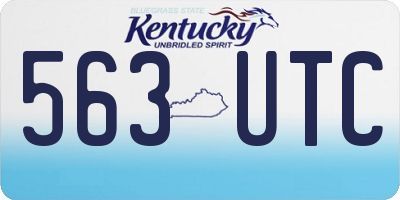 KY license plate 563UTC
