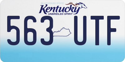 KY license plate 563UTF