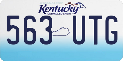 KY license plate 563UTG