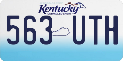 KY license plate 563UTH