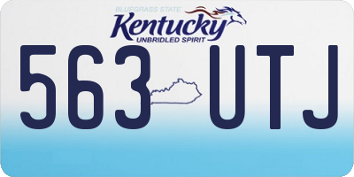 KY license plate 563UTJ