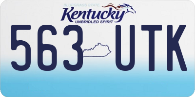 KY license plate 563UTK