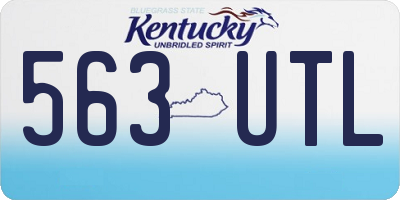 KY license plate 563UTL