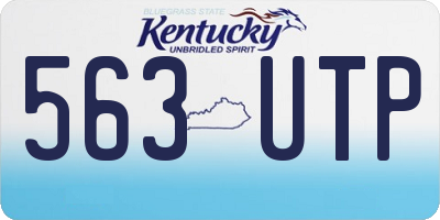 KY license plate 563UTP