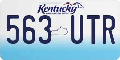 KY license plate 563UTR