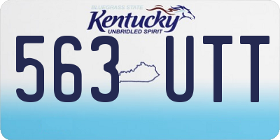 KY license plate 563UTT