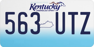 KY license plate 563UTZ