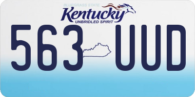 KY license plate 563UUD