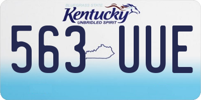 KY license plate 563UUE