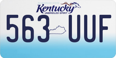 KY license plate 563UUF
