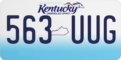 KY license plate 563UUG