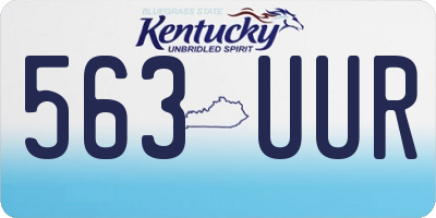 KY license plate 563UUR
