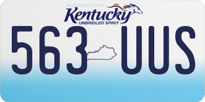 KY license plate 563UUS