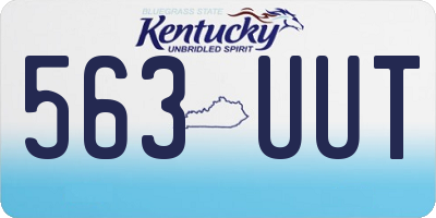 KY license plate 563UUT