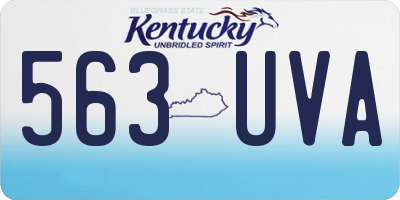 KY license plate 563UVA