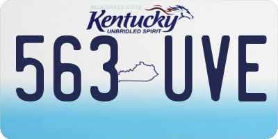 KY license plate 563UVE