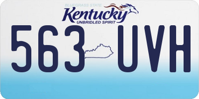 KY license plate 563UVH