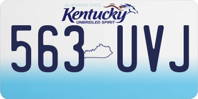 KY license plate 563UVJ