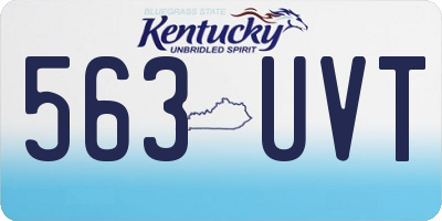 KY license plate 563UVT