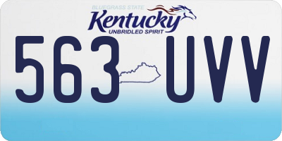 KY license plate 563UVV