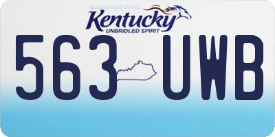 KY license plate 563UWB