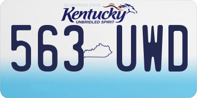 KY license plate 563UWD