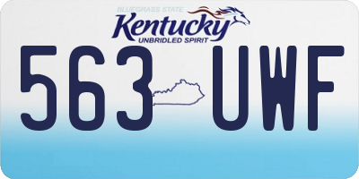 KY license plate 563UWF