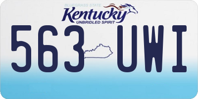 KY license plate 563UWI