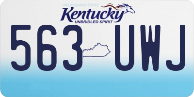KY license plate 563UWJ