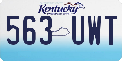 KY license plate 563UWT