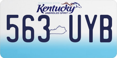 KY license plate 563UYB