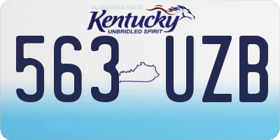 KY license plate 563UZB