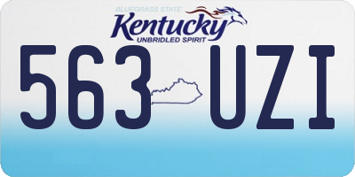 KY license plate 563UZI