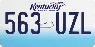 KY license plate 563UZL