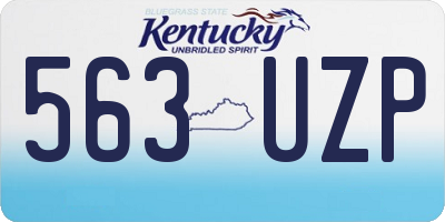 KY license plate 563UZP
