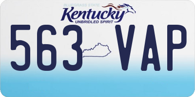 KY license plate 563VAP