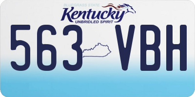 KY license plate 563VBH