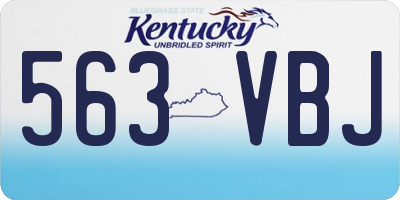 KY license plate 563VBJ