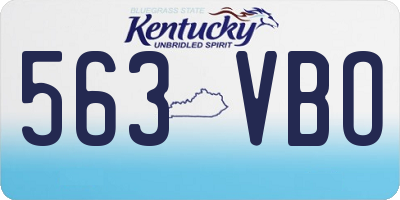 KY license plate 563VBO