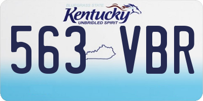 KY license plate 563VBR